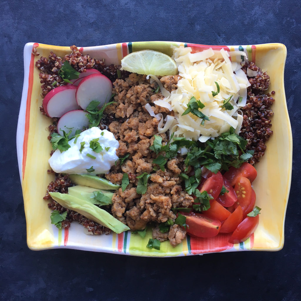 Mexican Chicken & Quinoa Nourish Bowl For A Digestive Peace of Mind