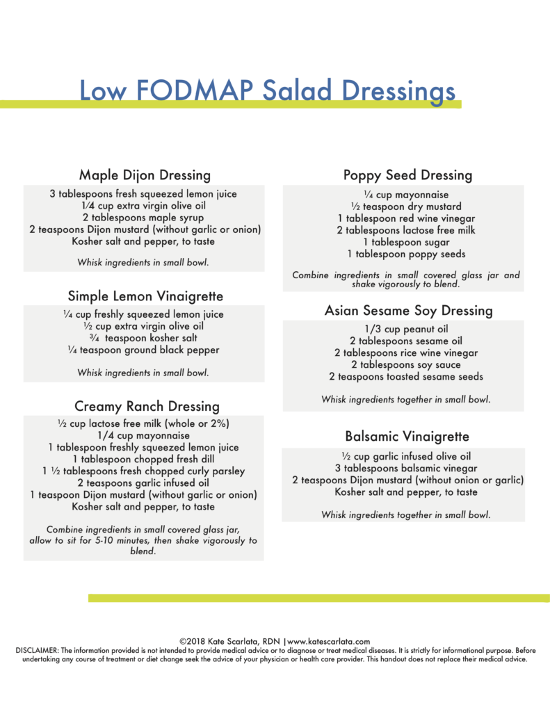 FODMAP friendly Salad Dressings For A Digestive Peace of Mind—Kate