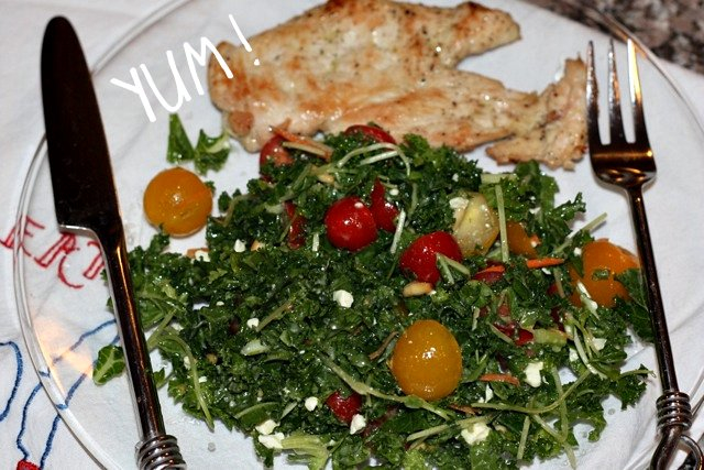 Kale Salad and chicken