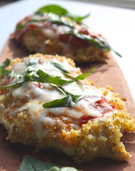 quinoa crusted chicken for two