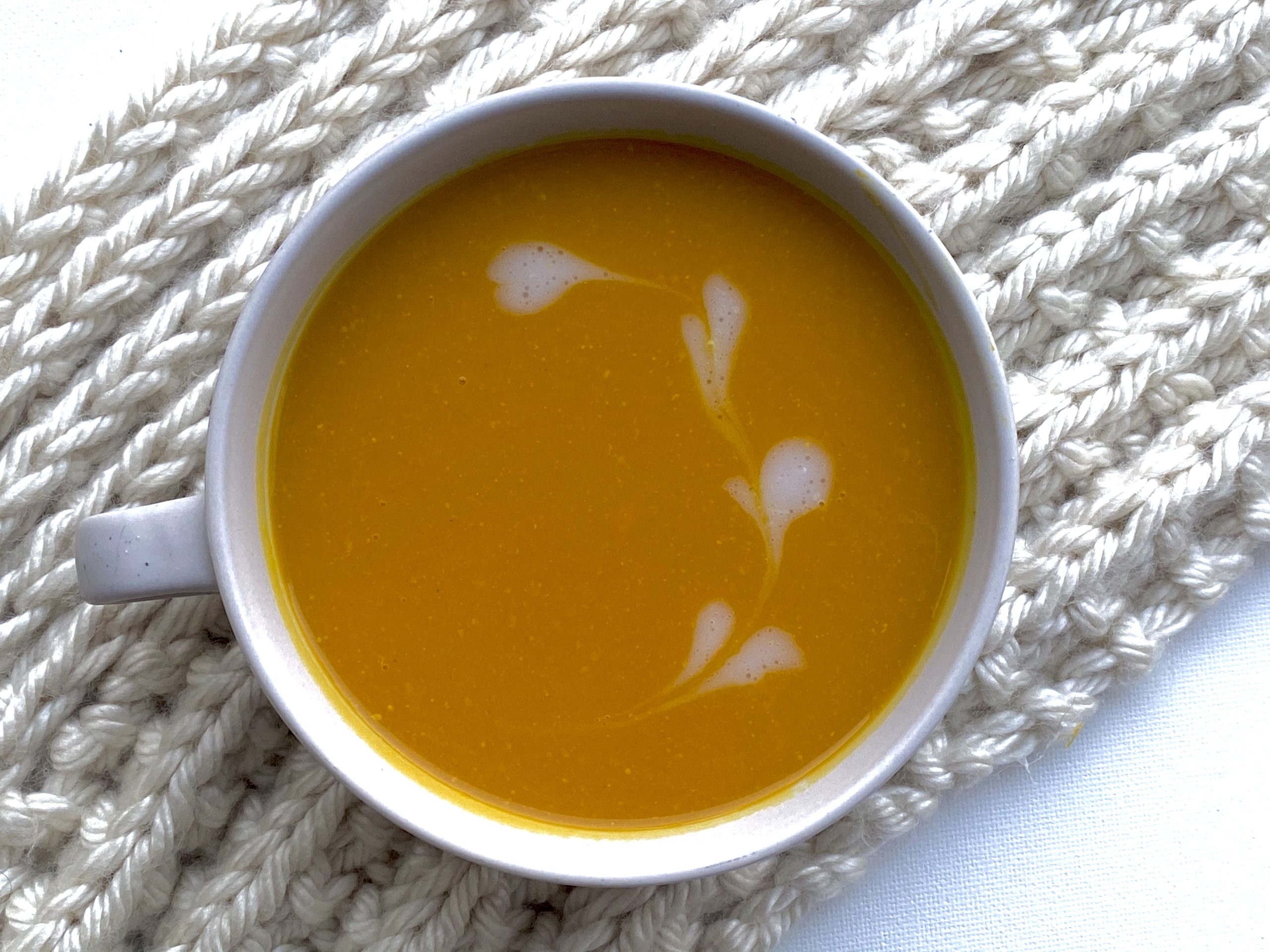 Creamy Kabocha Squash Soup with Ginger + Coconut Milk (low FODMAP
