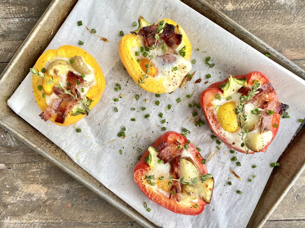 Breakfast Red Bell Pepper + Egg Cups (low FODMAP) For A Digestive